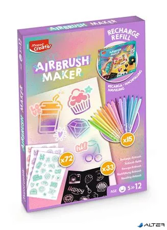 Kreatív festékszóró utántöltő, pasztell színek, MAPED CREATIV "Airbrush Maker"