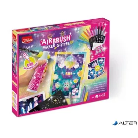   Kreatív festékszóró készlet, csillámos, MAPED CREATIV "Airbrush Maker Glitter"