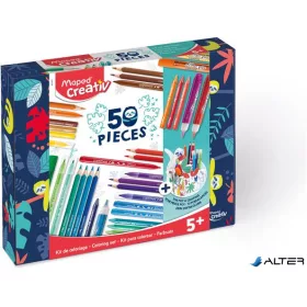   Színezőkészlet, írószertartóval, 50 darabos, MAPED CREATIV