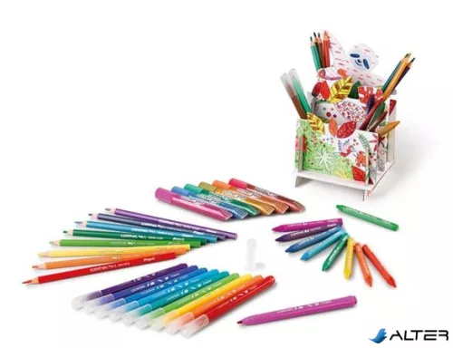 Színezőkészlet, írószertartóval, 50 darabos, MAPED CREATIV
