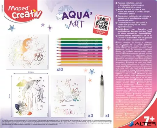 Akvarell festőkészlet, unikornis, MAPED CREATIV 'Aqua Art'