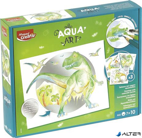 Akvarell festőkészlet, MAPED CREATIV, "Aqua Art", dinoszaurusz