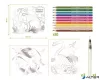 Akvarell festőkészlet, dinoszaurusz, MAPED CREATIV 'Aqua Art'