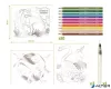 Akvarell festőkészlet, dinoszaurusz, MAPED CREATIV "Aqua Art"