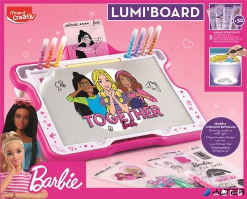 Kreatív készségfejlesztő rajzkészlet, MAPED CREATIV "Lumi Board Barbie"