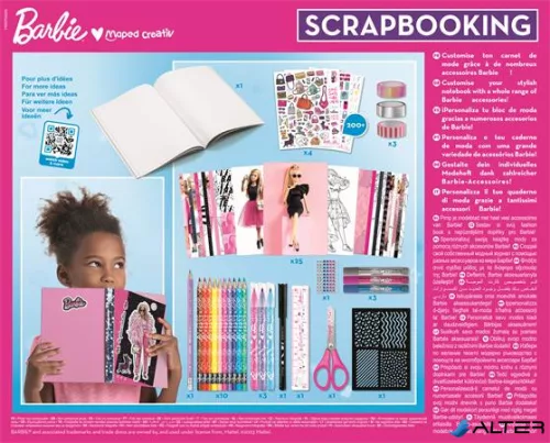 Kreatív scrapbooking készlet, 50 darabos, MAPED CREATIV 'Scrapbooking Set - Barbie'