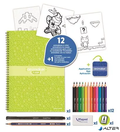 Animációkészítő készlet applikációval, Pop, MAPED CREATIV 'Animaker Flash'