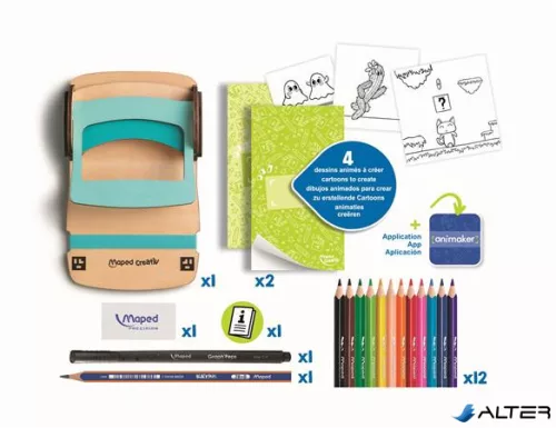 Animációkészítő készlet applikációval, Pop mini, MAPED CREATIV 'Animaker Flip'