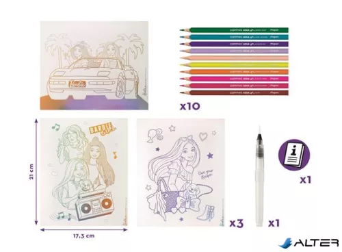 Akvarell festőkészlet, MAPED CREATIV 'Barbie Aqua Art'