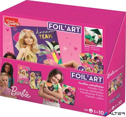 Fóliás képkészítő készlet, MAPED CREATIV 'Barbie Foil'Art'