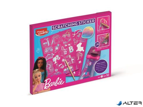 Képkarcoló matricás készlet, MAPED CREATIV "Barbie Scratching"