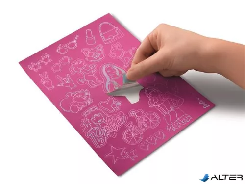 Képkarcoló matricás készlet, MAPED CREATIV "Barbie Scratching"