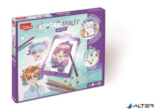Kreatív készségfejlesztő rajzkészlet, MAPED CREATIV "Avatar Tablet Manga"