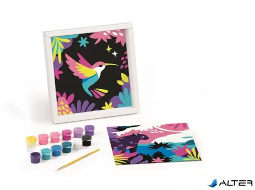 Számfestő készlet, leopárd és madár, MAPED CREATIV 'Paint by number'