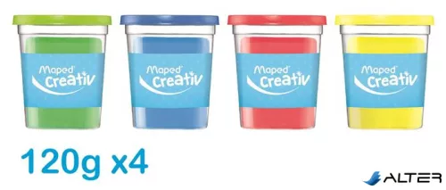 Gyurma készlet, 4x114 g, MAPED CREATIV "Pat Dough Classic", vegyes színek