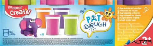 Gyurma készlet, 4x114 g, MAPED CREATIV "Pat Dough Fancy", vegyes színek