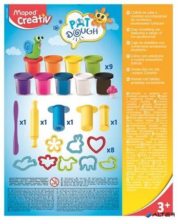 Gyurma és formázó készlet, 21 darabos, MAPED CREATIV 'Pat Dough'