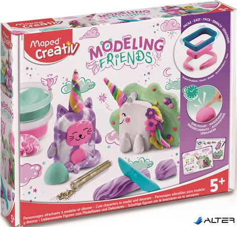 Modellező gyurma készlet, levegőre száradó, MAPED CREATIV, "Modeling Friends Magical", mágikus