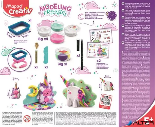 Modellező gyurmakészlet, levegőre száradó, mágikus, MAPED CREATIV 'Modeling Friends Magical'