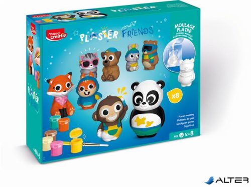Gipszkiöntő készlet formákkal és festékkel, MAPED CREATIV "Plaster Friends"