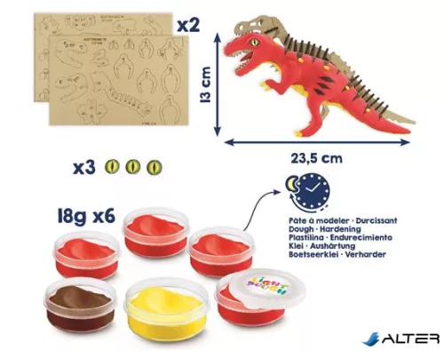 Dínó készítő modellező gyurmakészlet, T-Rex, MAPED CREATIV 'Dinos factory'