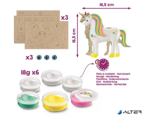 Unikornis készítő modellező gyurma készlet, MAPED CREATIV 'Fabulous factory'