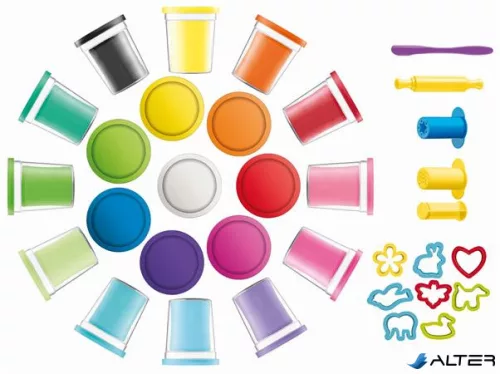 Gyurma és formázó készlet, 32 darabos, MAPED CREATIV 'Pat Dough'