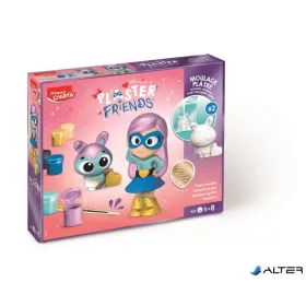   Gipszkiöntő készlet formákkal és festékkel, MAPED CREATIV 'Plaster Friends Girly'