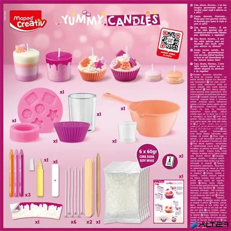 Gyertyakészítő készlet, sütemények, MAPED CREATIV "Yummy Candles"