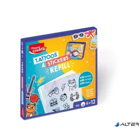   Tetoválás- és matricakészítő készlet utántöltő, MAPED CREATIV "Tattoos & Stickers"