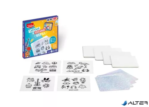 Tetoválás- és matricakészítő készlet utántöltő, MAPED CREATIV "Tattoos & Stickers"