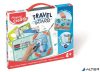 Kreatív készségfejlesztő tábla, átlátszó, törölhető, utazótáskával, MAPED CREATIV, "Travel Board", állati móka