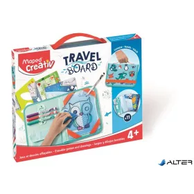   Kreatív készségfejlesztő tábla, utazótáskával, állati móka, MAPED CREATIV "Travel Board"