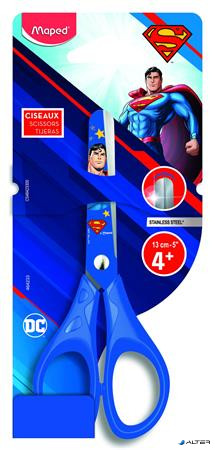 Olló, iskolai, 13 cm, MAPED "Superman"