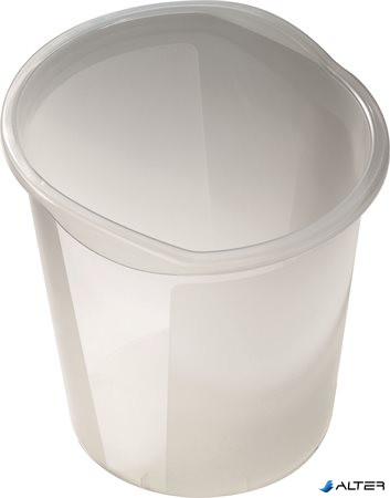 Papírkosár, 13 liter, HELIT "Economy", áttetsző fehér