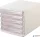 Irattároló, műanyag, 5 fiókos, HELIT, fehér/áttetsző