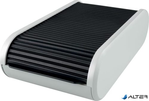 Névjegytartó, 300 db-os, rolós, fekvő, HELIT "Linear", szürke