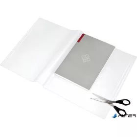   Füzet- és könyvborító, áttetsző, fényes felület, állítható széllel, öntapadó csíkkal 550x310 mm, PP, PANTA PLAST