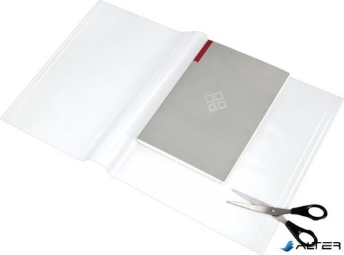 Füzet- és könyvborító, áttetsző, fényes felület, állítható széllel, öntapadó csíkkal 550x310 mm, PP, PANTA PLAST
