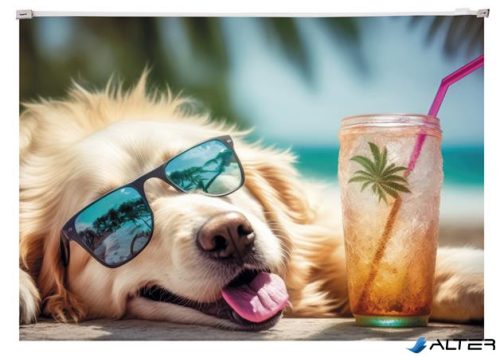 Irattartó tasak, A4, PP, cipzáras, 180 mikron, PANTA PLAST 'Chillout dog'