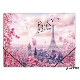   Gumis mappa, 15 mm, PP, A4, PANTA PLAST 'Take me to Paris'