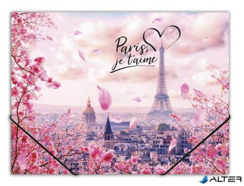 Gumis mappa, 15 mm, PP, A4, PANTA PLAST 'Take me to Paris'