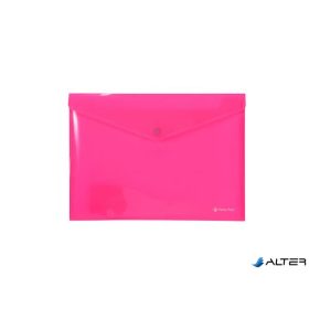 Irattartó tasak, A4, PP, patentos, PANTA PLAST, neon pink