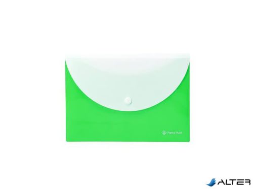 Irattartó tasak, A5, PP, patentos, két zsebes, PANTA PLAST, neon zöld