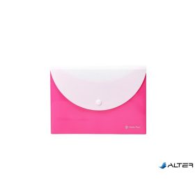   Irattartó tasak, A5, PP, patentos, két zsebes, PANTA PLAST, neon pink