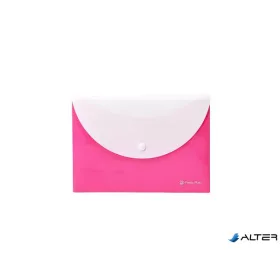   Irattartó tasak, A5, PP, patentos, két zsebes, PANTA PLAST, neon pink