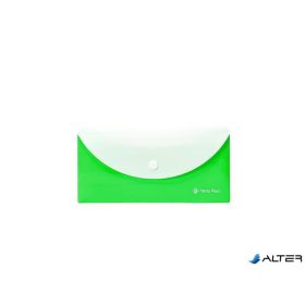   Irattartó tasak, 250x140 mm, PP, patentos, két zsebes, PANTA PLAST, neon zöld