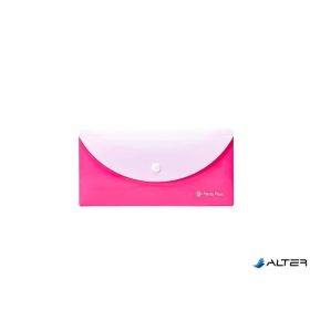   Irattartó tasak, 250x140 mm, PP, patentos, két zsebes, PANTA PLAST, neon pink