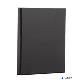   Gyűrűs könyv, panorámás, 4 gyűrű, 25 mm, A4, PP/karton, PANTA PLAST, fekete