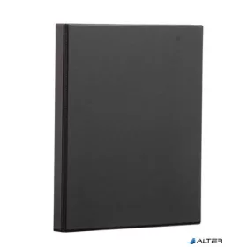   Gyűrűs könyv, panorámás, 4 gyűrű, 55 mm, A4, PP/karton, PANTA PLAST, fekete